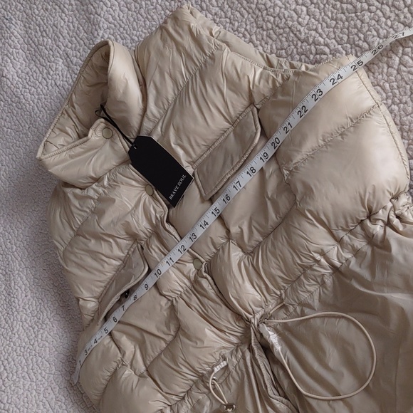NWT Brave Soul Size Large 14 Puffer Cinch Waist Vest - Picture 6 of 16